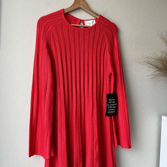 NEW Tuckernuck Pomander Place Red Adi Knit Long Sleeve Mini Dress Size M‎ - Picture 4 of 9